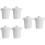 6Pcs Beige Desktop Trash Can Plastic Mini Waste Storage Container 7