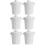 6Pcs Beige Desktop Trash Can Plastic Mini Waste Storage Container 8