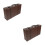2Pcs Leather Vintage Suitcase Storage Organizer Light Brown Photo Prop 4
