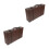 2Pcs Leather Vintage Suitcase Storage Organizer Light Brown Photo Prop 7