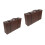 2Pcs Leather Vintage Suitcase Storage Organizer Light Brown Photo Prop 10