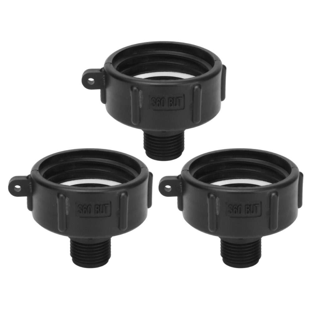 3Pcs G3/4 Abs Ibc Tank Connector Drain Adapter Fittings 8071376881144