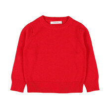 Knit Sweater for Toddlers Round Neck Long Sleeve Solid