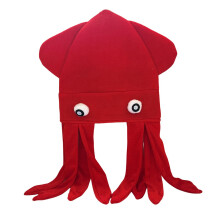 Octopus Shaped Hat Party Hat for Stage Performance Birthday Gift Photo Props red