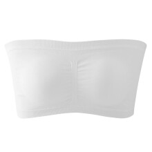 Women Strapless Bandeau Bra Soft Stretchy Top with Removable Pad (Regular & Plus Size)