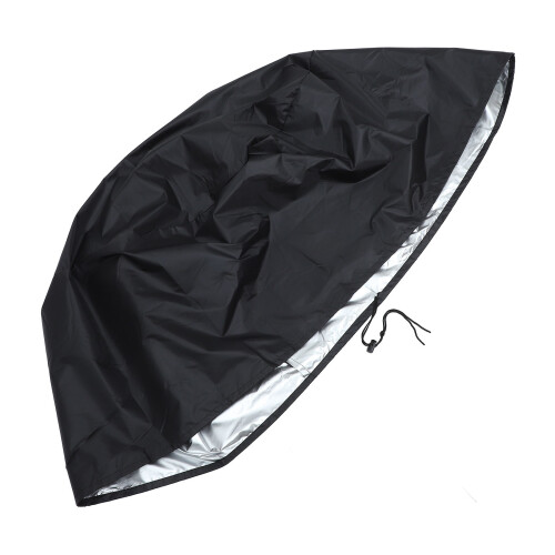 Waterproof Black Chiminea Fire Pit Cover with Fastening Straps 2