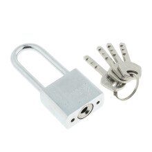 Wysokiej jakości metalowa długa pałąk bezpieczeństwa z kłódką bezpieczeństwa, 4 klucze - 30 x 68 mm