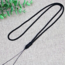 5 Chinese Thread Knotted Silk Love Rope String Pendant Necklace Jewelry Cord-2# Black