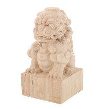 Beige Houten Leeuw Ornament Finial Voor Trap Baluster