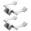 2pcs Metal Shower Door Handle Bathroom Door Replacement Handle Pull Back Handle for Shower Door 1