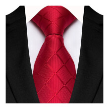 Xinwanna Forretningsslips Firkantet Geometrisk Design Ensfarget Glatt Sateng Formelt Slips Uformelt Slips Gatearrangementer Bryllup Tilbehør (Rød)