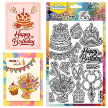PVC Plast Klare Stempler til DIY Scrapbooking Fotoalbum Dekorative Kort Kagefremstilling 160x110mm Plast 1 Ark