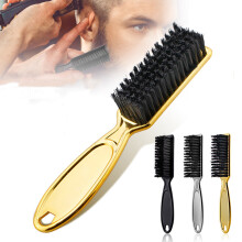 Hair Brush Wide Application Long Service Life ABS Barbers Styling Brush for Men (Black)