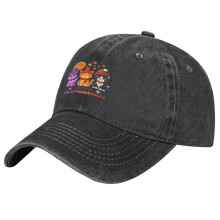 Gorro navideño unisex de estilo retro con efecto lavado – Ajustable, ideal para celebraciones navideñas.
