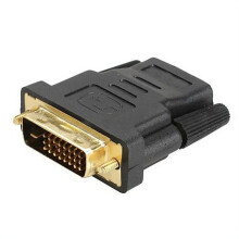 Konwerter złącza DVI-D (24+1) 25-pinowego męskiego na zgodne z HDMI żeńskie, pozłacane