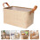 Wicker Blanket Basket For Storage Fabric Clothes Organizer 6