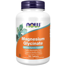 NOW Magnesium Glycinate 180 Tabs Nerve & Muscle