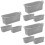 9Pièces Liners Silicone Pour Bac À Graisse Accessoires De Camping Gris 7