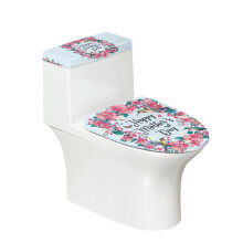 Protetor de vaso sanitário para o Dia das Mães com capa protetora macia, pacote com 2 unidades, tampa redonda de 43 x 53 cm (17" x 21") ajustável.