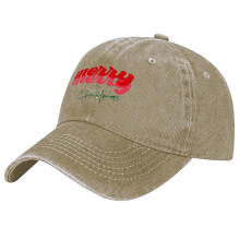Unisex retro vianočná čiapka s praním, slávnostné veselé Vianoce, dizajn červeno-zeleného stromčeka, nastaviteľný slnečný klobúk,