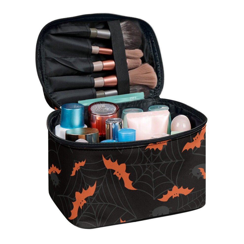 Spider Web Travel Makeup Organizer Bag â Fold-Flat, Brush Storage, Carry-On Cosmetic Bag for Men & Women, Compatible with All Travel Kits