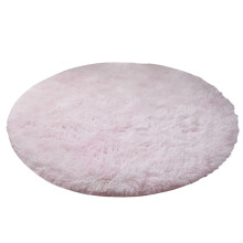 Washable Circle Rug, Round Carpet, Floor Mat, 15.7 inch Soft Dyed Wool Area Rug for Bedroom Living Room Bathroom Nursery Kitchen
