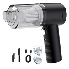 Aspirator auto fără fir Ruimatai120W, aspirator portabil 3 în 1 și aspirator de praf cu filtru dublu, compatibil cu mașini și case