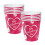 Heart-Shaped Disposable Cups Red Pink 16 pcs 1