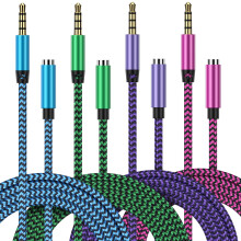 4-Pack 3.5mm Male-to-Female Stereo Audio Extension Cables (6ft) – Compatible with iPhone, Gaming, Amplifier, Speaker, Media Player