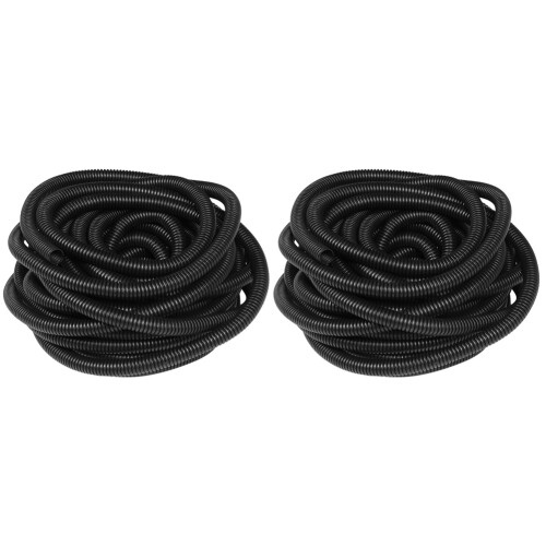 2X 10 M Long 9.5 mm Inner Diameter Flexible Plastic Corrugated Hose 1