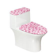 Clúdach Leithris Stylish2Pack le Patrún Bláth na Silíní, Clúdach Suíochán Leithris le Fabraic Leaisteach Bhog & Deannachdhíonach,