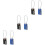 6Pcs 3-Digit Tsa Approved Cable Locks for Suitcase Assorted Color Set 5