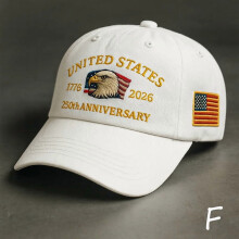 Gorra del 250 aniversario de EE. UU., gorra de béisbol patriótica ajustable (1776–2026), regalo del bicentenario bordado para hombres y mujeres.