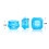 5Pcs Small Travel Bottle Set Diamond Cosmetic Jars Assorted Colors 3