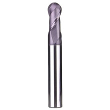 1 fresa de extremo de punta esférica de 2 filos R0.5-R6.0HRC50CNC para mecanizado de caras y ranuras de metal. Fresas de extremo recubiertas.