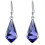 Amethyst Rhombus Drop Earrings 925 Sterling Silver 1