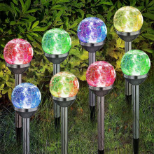 4-Pack Solar Globe Lights, Color-Changing LED Path Lights, Auto On/Off, Dusk-to-Dawn, Compatible with Outdoor Pathway, Lawn, Patio, Christmas