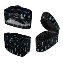 Dustproof Travel Iron Storage Bag Portable Steamer Carrying Case Handheld Tree and Snowflake Patterns, Case Only