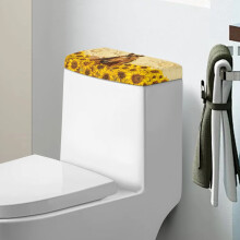 Sunflower Horse Toilet Tank Cover – Universal, Dustproof, Machine Washable Lid Protector Compatible with Standard Tanks
