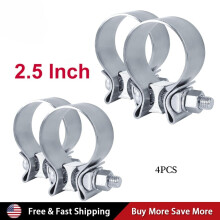 4PCS 2.5" Inch T409 Stainless Steel Narrow Band Exhaust Clamps Seal Band