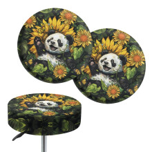 Sædehyndebetræk til Sunflower Panda-stol, dyreprint, polstret 13"-15", støvtæt, pakke med 2, kompatibel med sminkebord/kontor/sadelstole