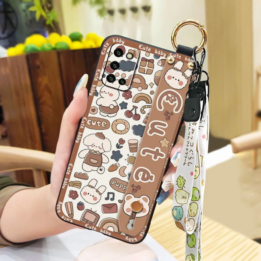 Phone Case For Samsung Galaxy A03s/Sm-A037g Â Anti-Knock, Shockproof, Dust-Resistant, Cute Cartoon Design With Lanyard & Kickstand 9365509113431