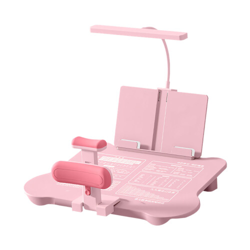 Child Friendly Writing Slope Board Combined With Lighting-Pink