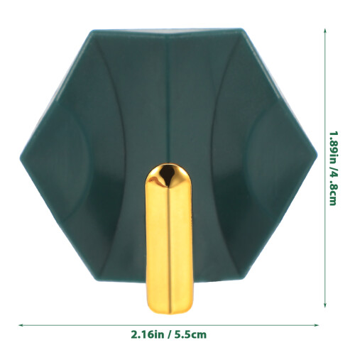 4Pcs Green Adhesive Wall Hooks Practical ABS Stick on Hooks 1