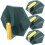 4Pcs Green Adhesive Wall Hooks Practical ABS Stick on Hooks 3
