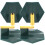 4Pcs Green Adhesive Wall Hooks Practical ABS Stick on Hooks 5