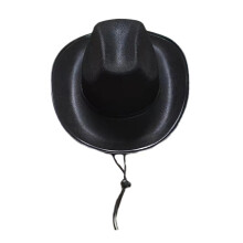 Xinwanna Cowboy Hat Women Men Western Adult Sun Hat Non-woven Fabric Cowgirl Hat Festival Theme Party Hat Fashion Accessory (Black)