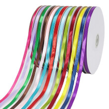 Wrapping Ribbon,1 Roll Wrapping Ribbon Bending Resistant Anti-wrinkle Tear-resistant Non-fading DIY Easy to Cut 0.6cm Packaging Ribbon Textile Supply
