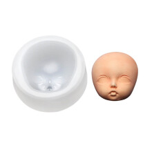 Baby Face Clay Mold Human Dolls Face Mold Silicone Chocolate Candy Fondant Mold