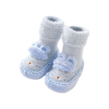 Chaussettes-chaussons iOPQO pour tout-petits, chaussettes pour bébé fille, chaussettes épaisses et duveteuses, chaussettes antidérapantes pour